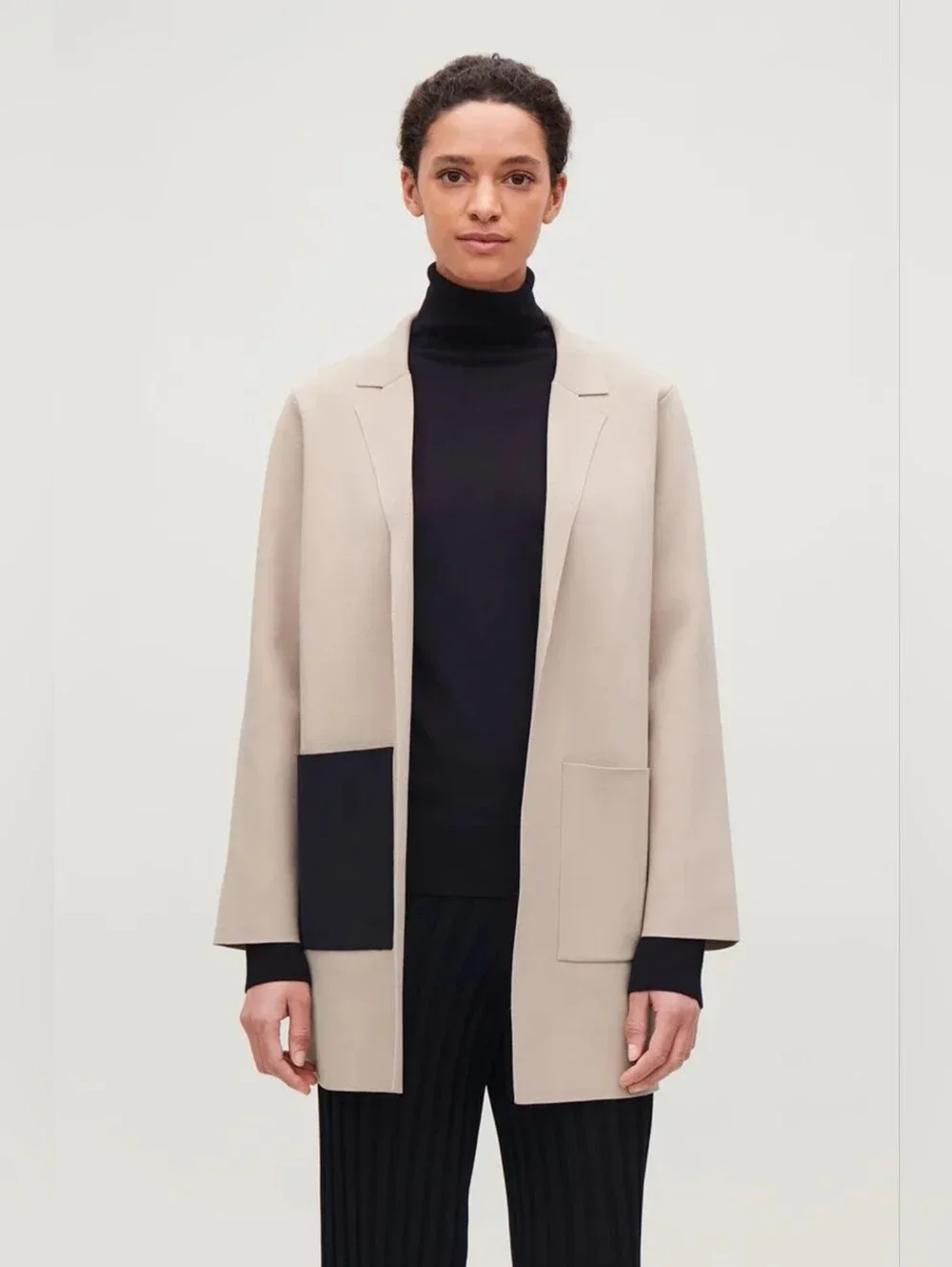 COS Long Structured-Knit Jacket - Picture 1 of 11